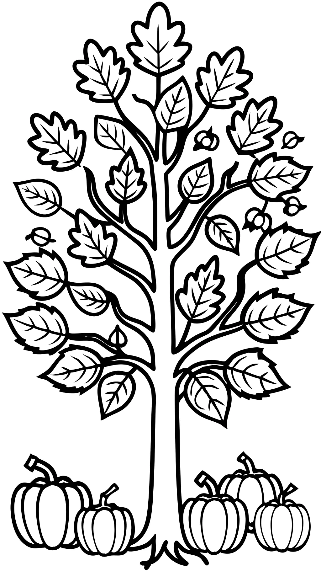 fall tree coloring pages